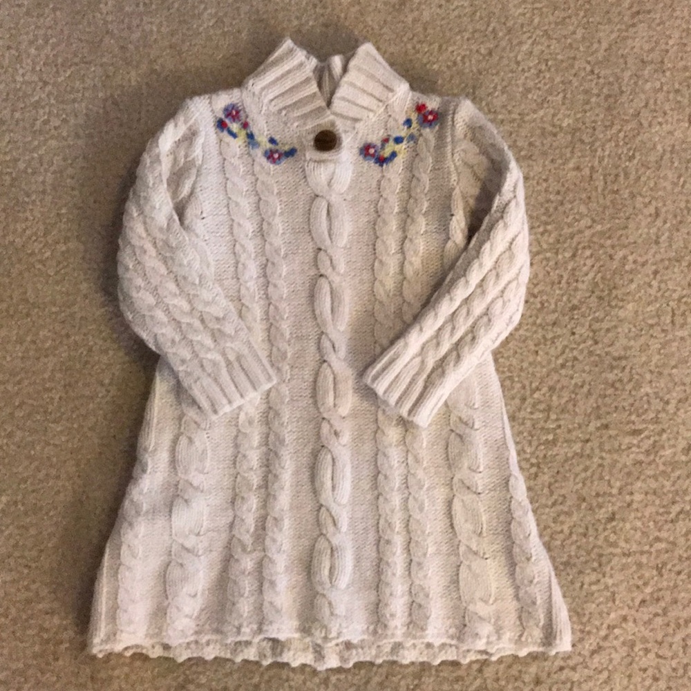 Hanna Andersson Size 90cm cream wool dress